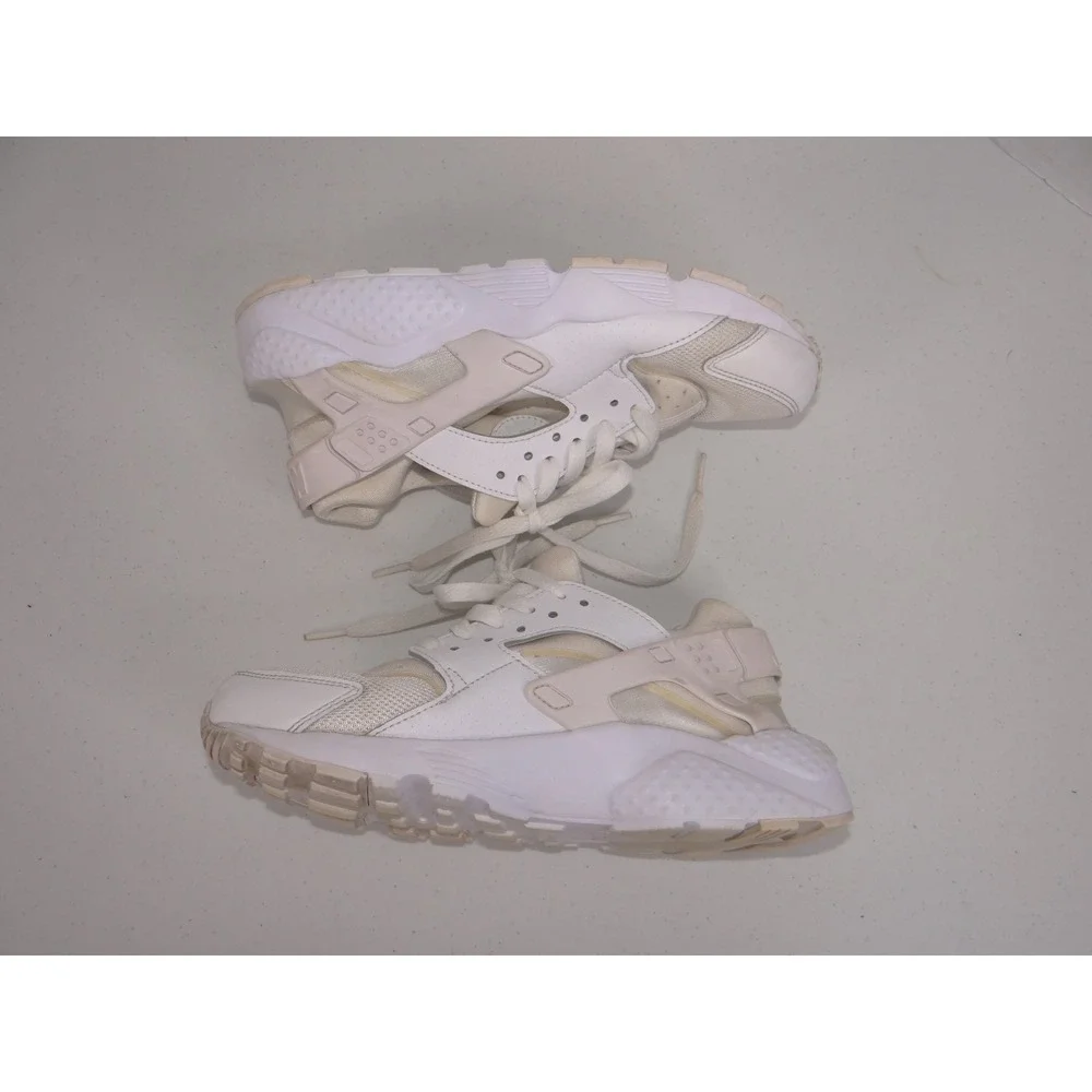 Nike Air Huarache Run GS White White Pure Platinum 654275-110 Size 6Y Womens 7.5